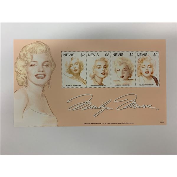 Marilyn Monroe Nevis stamp sheet