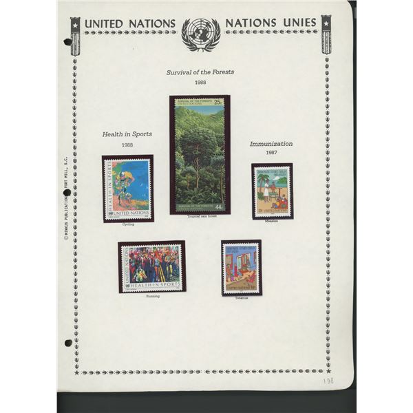 United Nations New York Stamps 1987-1988