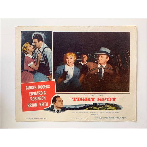Tight Spot original 1955 vintage lobby card