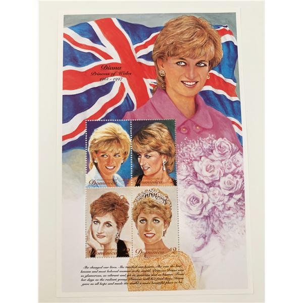 Diana Princess of Wales commemorative stamp set