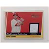 Image 2 : Matt Adams Baseball Trading Card with Game-Used Jersey Swatch - Topps Heritage Clubhouse Collection 