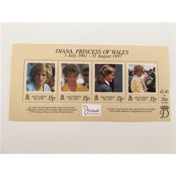 Ascension Island Diana Princess of Wales commemorative stamp set