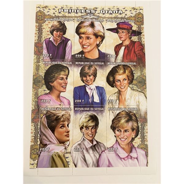 Republique Du Senegal  Diana Princess of Wales commemorative stamp set