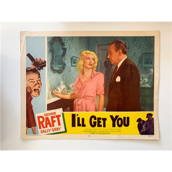 I'll Get You  original 1953 vintage lobby card