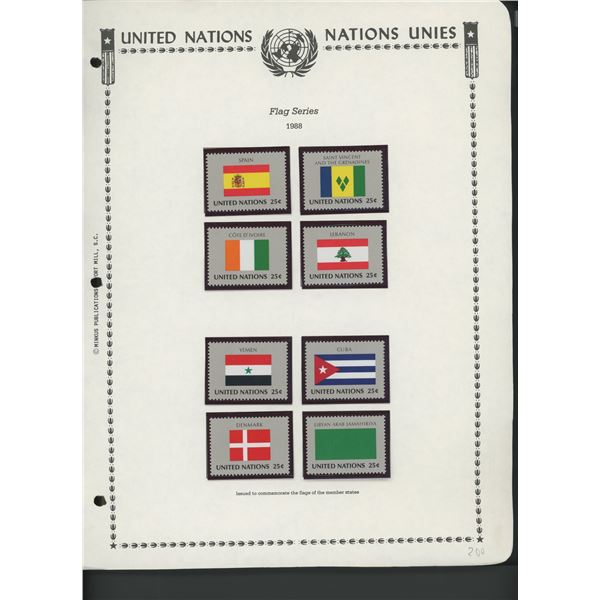 United Nations New York Stamps 1988
