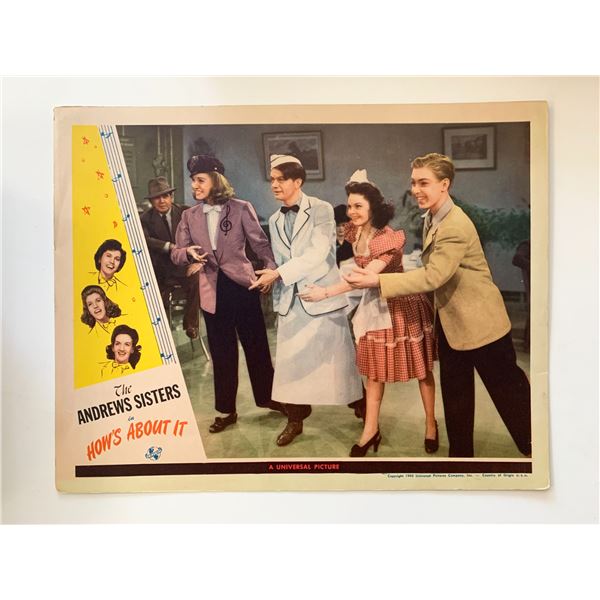 How's About It  original 1943 vintage lobby card