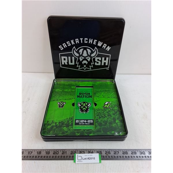 Saskatchewan Rush Season Ticket Holder Collector's Tin
