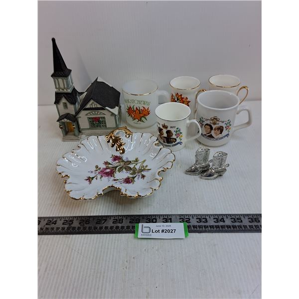 Table Decor, Mugs (Royal Windsor & Sheridan), Salt & Pepper Shakers
