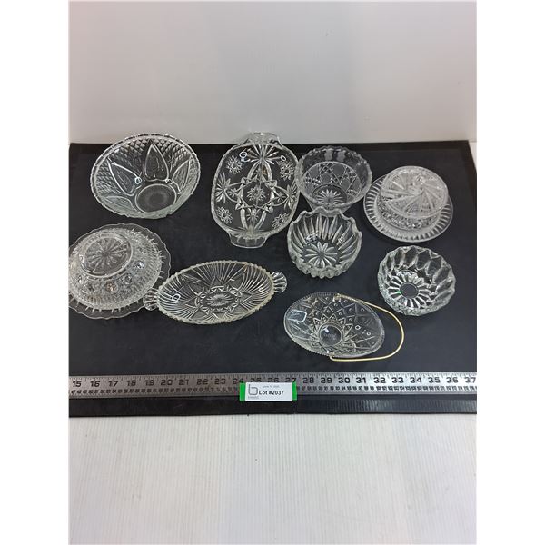 Vintage Glass & Crystal Containers Lot