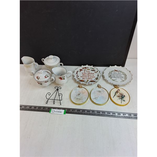 Vintage Dishes (Romanian Porcelain, Nitto China, Sentiment Plates), Wall Art