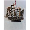 Image 3 : Spanish Galleon Mantle Decor Replica Ship - 16" Long x 15" Tall