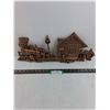 Image 1 : Copper Look "Train Station" Wall Art - 21" Length