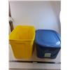 Image 1 : (2) Storage Bins (23" x 19" x 13" with Lid, 15" x 23" x 16")