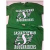 Image 2 : (2) Saskatchewan Roughriders Medium T-Shirts, Frisbee, Stadium Cushion