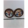 Image 1 : (2) Framed Decorative Plates - Artist: Stewart Sherwood - 11" Dia