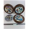 Image 1 : (4) Stewart Sherwood Decorative Plates - 3 framed - 11" Dia