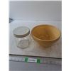 Image 1 : Glass Jar, and Glass Mixing Bowl