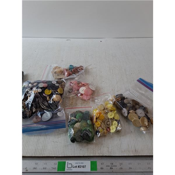 Misc Buttons Pink, Green, Yellow