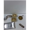 Image 3 : (4) Trinket Boxes, Metal Tray, Harmonica, Misc