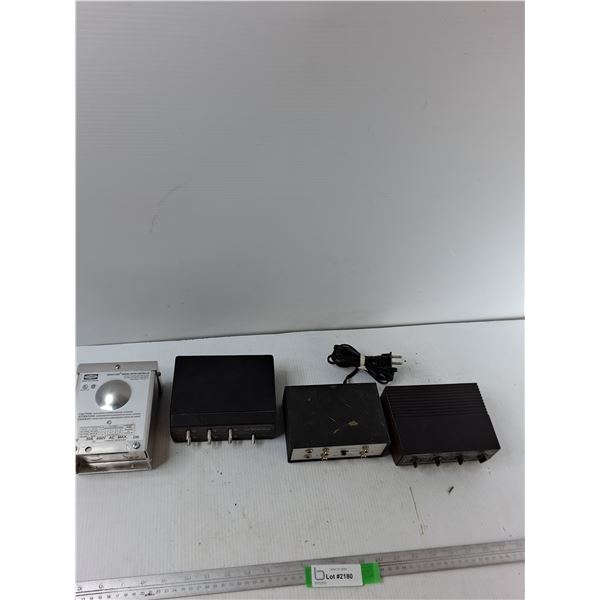 Circuit-Lock Manual Motor Controller, Realistic Tape Control Centre,Realistic Sterao Pre-Amplifier, 