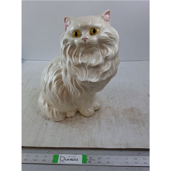 Ceramic White Cat (13" Tall)