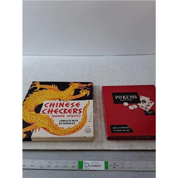 Chinese Checkers and Po-ke-no Games