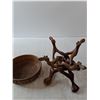 Image 3 : Decorative Wooden Bowl on Stand