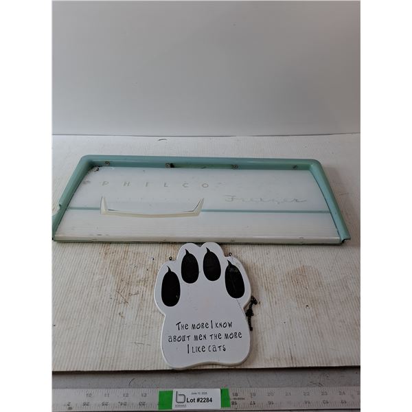 Philosophy Freezer Panel and Wooden Sign