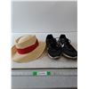 Image 1 : Straw Hat and Running Shoes(size 9.5)