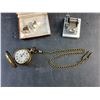 Image 4 : Imperial Shirt Cuff Pins, Musical Box Part and Quartz Pocket Watch