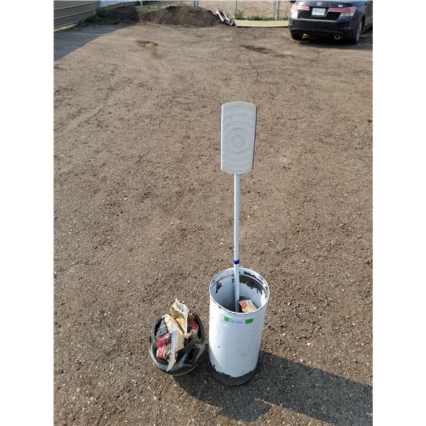 ** Planted Pot, Wood Chunks, Metal Bin, Counter Trim and Mop- Cannot Ship