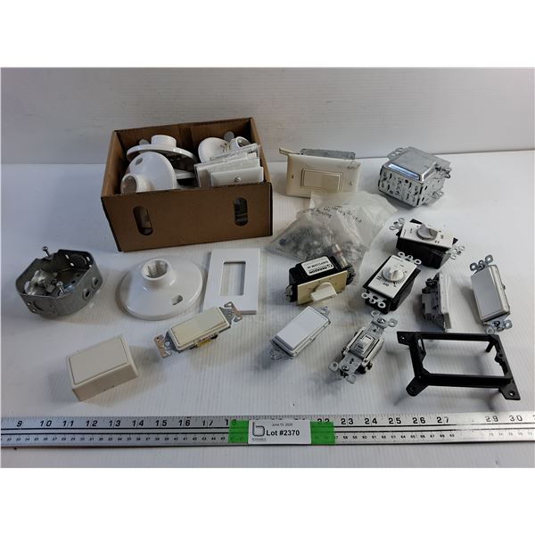Light Bulb Sockets, Light Switch Covers and Various Switches