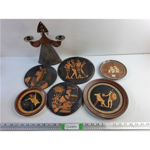 Decorative Candle Holder, Plates and Wall Decor