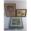 Image 1 : (3) Framed Wall Art Prints 13" x 17"