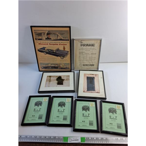 Various Framed Wall Art 10" x 8" and 5" x 7" Picture Frames