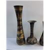 Image 2 : (3) Brass Flower Vases