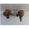 Image 2 : (2) Wooden Duck Decorations