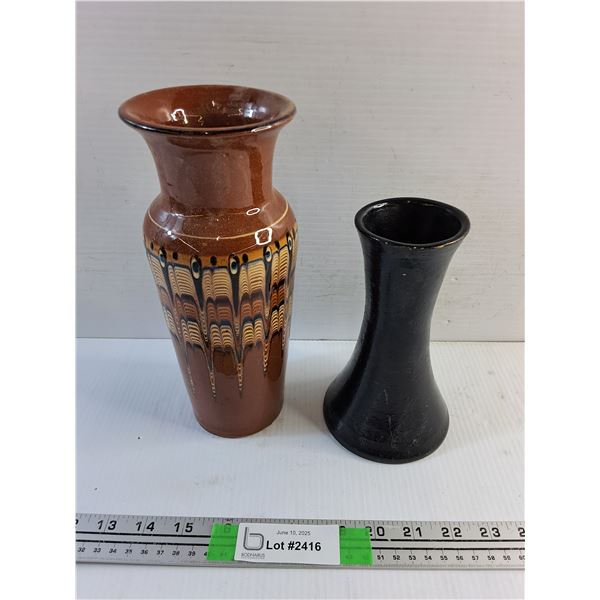 Ceramic and Wooden Vases