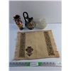 Image 1 : Decorative Vases, Pitcher, and Fabric Mat