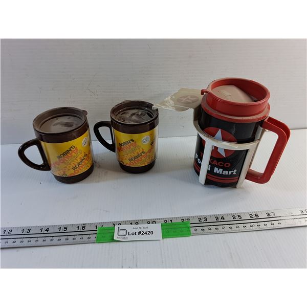 Various Plastic Mugs with Lids