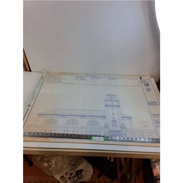 Bulk Roll of Moose Jaw Station Center Renovation & Liquor Store Blueprints