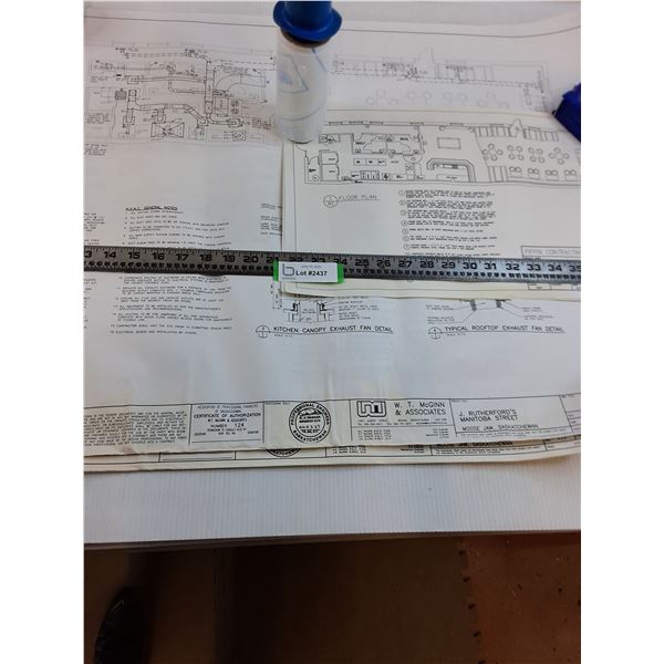 Bulk Blueprints of J.Rutherford's Building in Moose Jaw