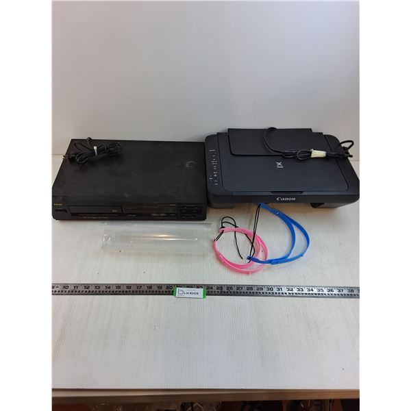 Teac CD Player - Powers On, Canon Pixma MG2524 Printer/Scanner - Powers On, Face Shields