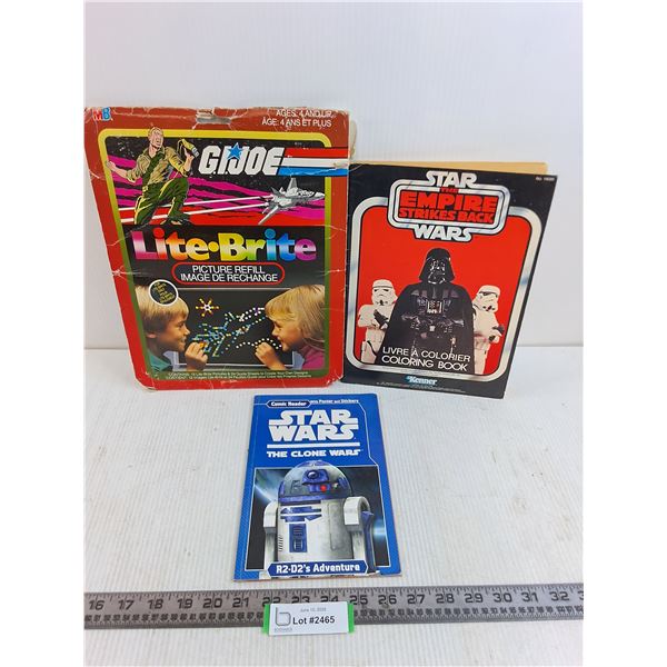 G.I.Joe Lite-Brite Picture Refills, Star Wars Coloring & Comic Books
