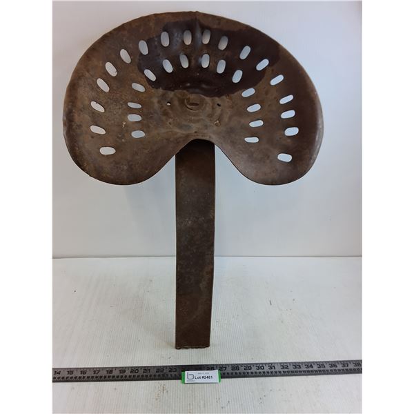 Vintage Metal Tractor Seat - Cannot Ship