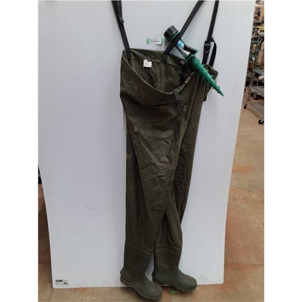 Hip Waders - Size 13, Beach Umbrella Holder