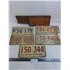 Image 1 : (6) Vintage Saskatchewan License Plates (39, 72, 75, 75, 75, 75)