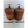 Image 1 : (2) Vintage Metal 5 Gallon Gas Cans - As is - Pickup Only