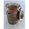 Image 2 : Vintage Metal Milk Can - 15" Tall x 10" Dia - Pickup Only