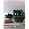 Image 1 : Plastic Basket, Running Shoes, Coach Wallet